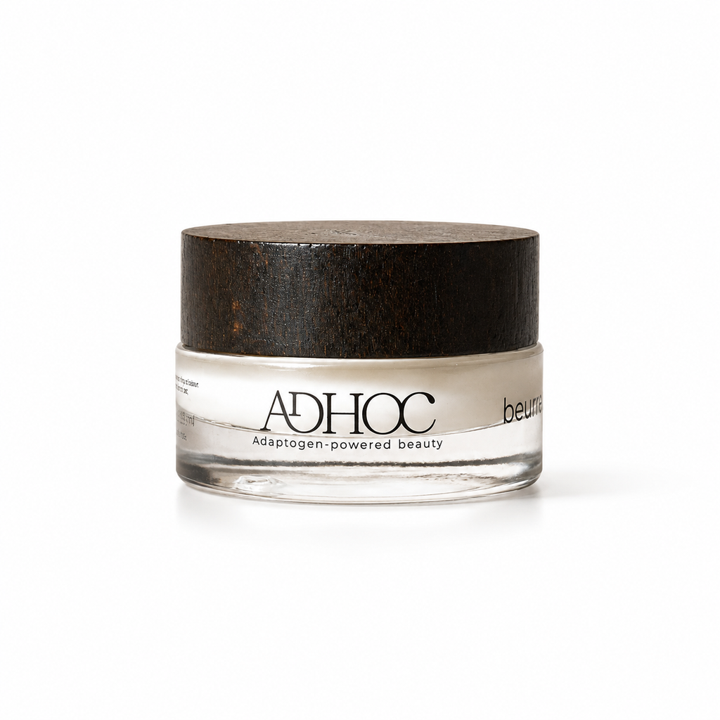 Beurre Regard AdHoc Beauty, baume contour des yeux anti-stress oxydatif au maca, réglisse et vitamine C sélectionné par Inura.