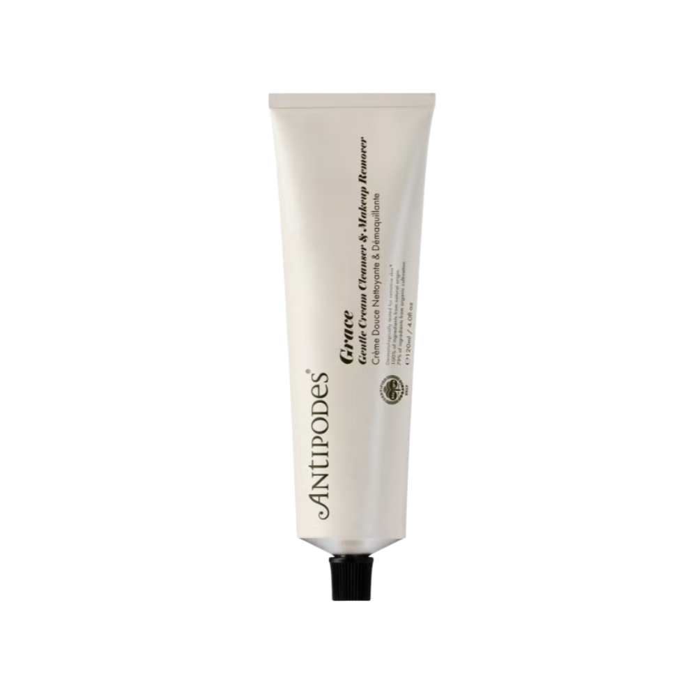Grace Crème Douce Nettoyante & Démaquillante Antipodes, nettoyant visage doux pour peaux sensibles sélectionné par Inura.