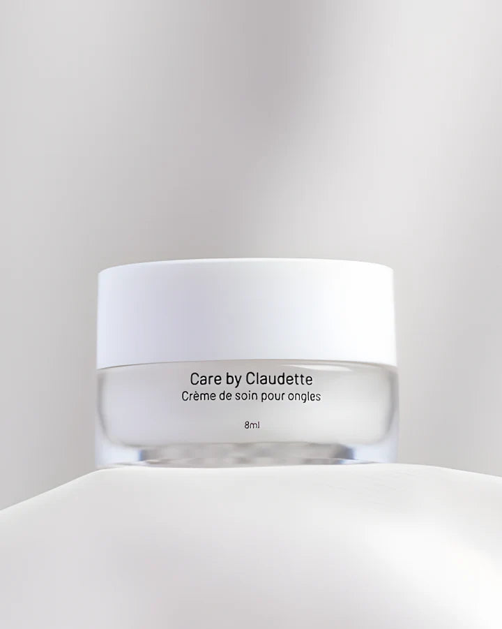 Pot de Crème de soin pour ongles Care by Claudette, soin naturel pour ongles fragilisés, secs ou abîmés.