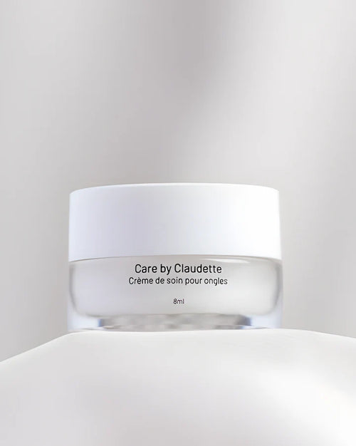 Pot de Crème de soin pour ongles Care by Claudette, soin naturel pour ongles fragilisés, secs ou abîmés.