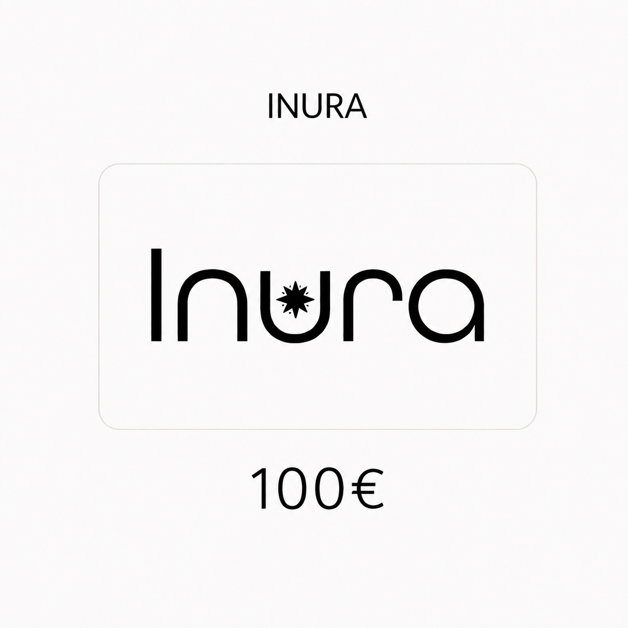 Carte cadeau Inura d’une valeur de 100 €, pensée pour offrir une expérience beauté et un rituel de soin complet.