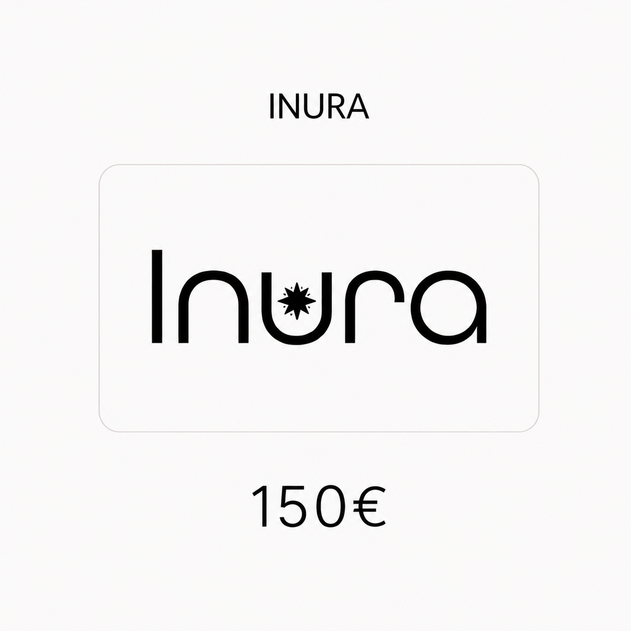 Carte cadeau Inura d’une valeur de 150 €, pour composer un rituel beauté premium adapté à ses besoins.