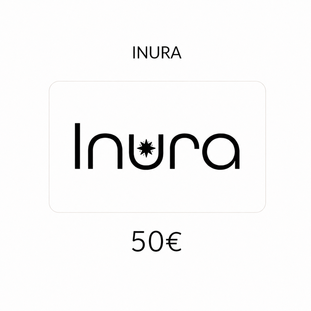 Carte cadeau Inura d’une valeur de 50 €, idéale pour offrir un rituel de soin personnalisé.