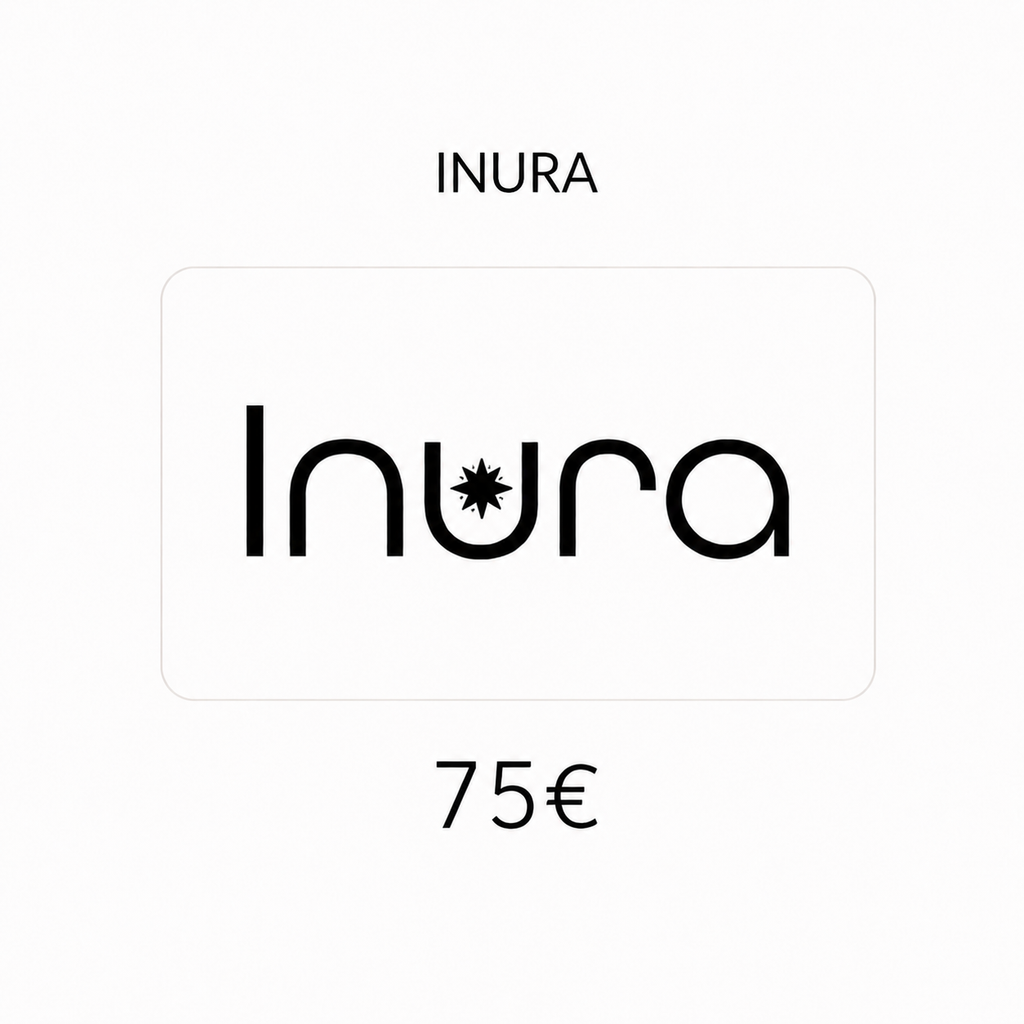 Carte cadeau Inura d’une valeur de 75 €, pour découvrir une sélection de soins clean pour la peau, le corps et les cheveux.