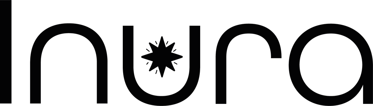 Logo noir Inura sur fond transparent, identité visuelle de la boutique clean beauty.