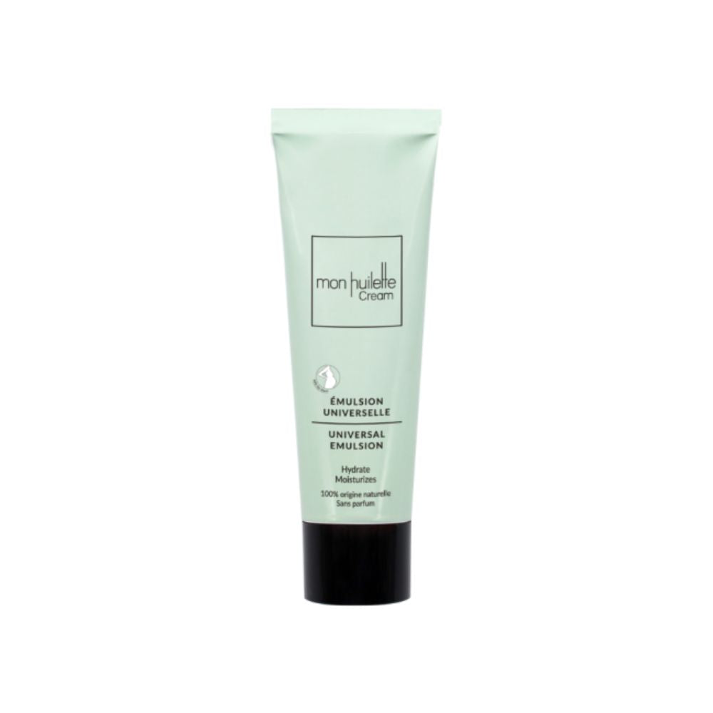 Émulsion Universelle CREAM Les Huilettes, crème visage hydratante et repulpante sans parfum sélectionnée par Inura.
