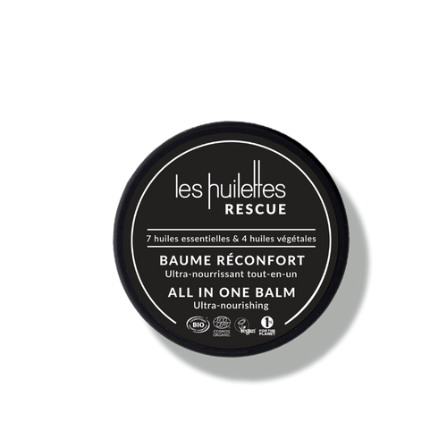 Baume Réconfort Rescue Les Huilettes, pot noir ultra-nourrissant tout-en-un