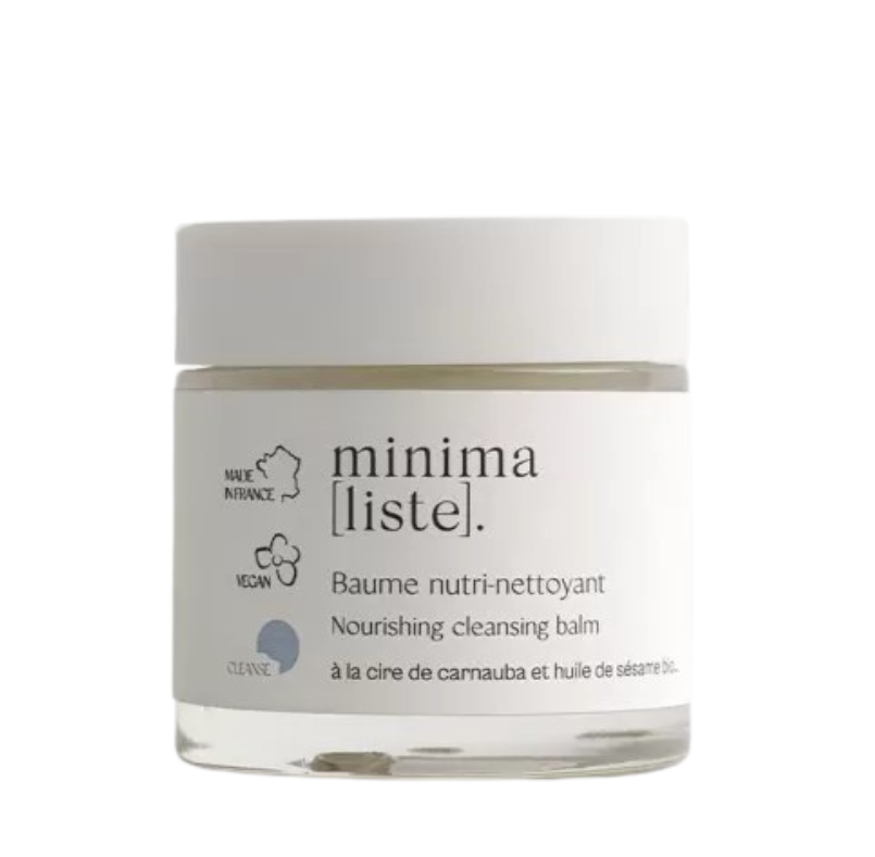 Baume Nutri-Nettoyant Minimaliste, baume nettoyant et démaquillant visage pour peaux sèches et sensibles sélectionné par Inura.