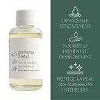 Bénéfices de l’Huile Démaquillante Minimaliste, soin bio pour retirer le maquillage waterproof sans agresser la peau.