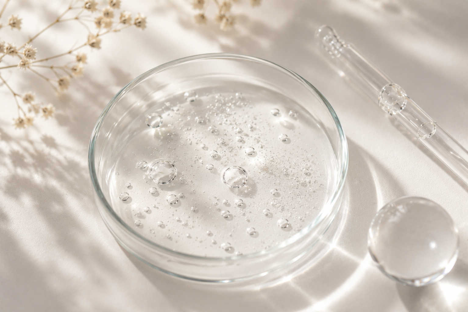 Niacinamide, ingrédient INCI Niacinamide, actif cosmétique utilisé dans les soins visage pour améliorer l’éclat et l’uniformité du teint, présenté dans une texture blanche crémeuse au style minimaliste.