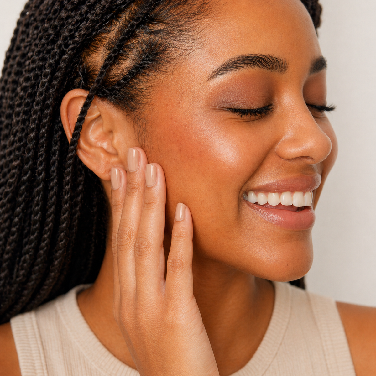 peau sensible noire routine visage hydratante comment apaiser peau réactive rougeurs soin doux glow naturel