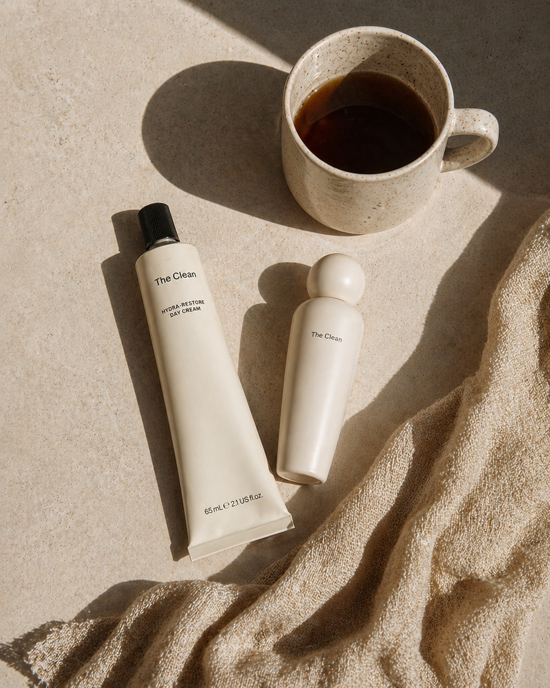 routine skincare peau sensible produits clean beauty minimaliste soin apaisant visage crème hydratante routine matin
