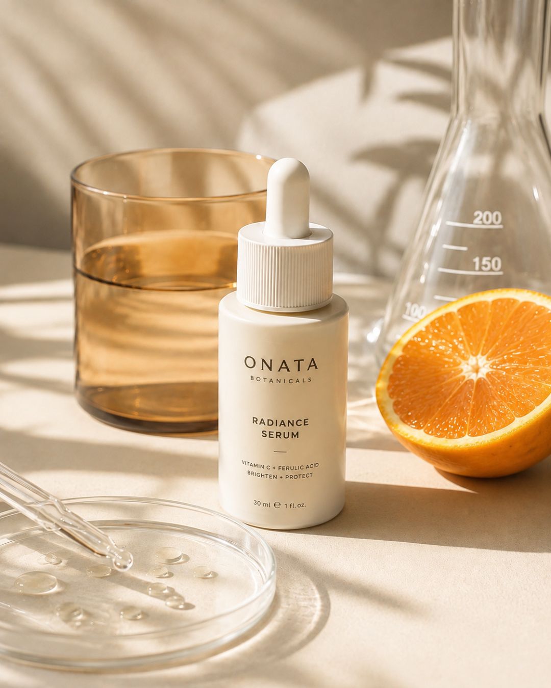 Sérum à la vitamine C et soin exfoliant doux pour raviver un teint terne