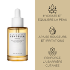 Bénéfices de l’ampoule Madagascar Centella SKIN1004, soin visage pour hydrater, apaiser et rééquilibrer la peau.