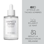 Bénéfices de l’ampoule Tone Brightening SKIN1004, soin visage à la niacinamide et à l’acide tranexamique pour le teint irrégulier.