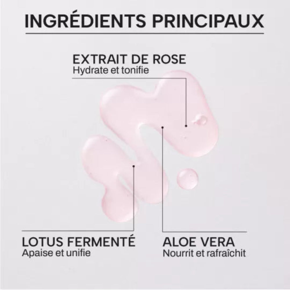 Ingrédients clés de l’essence nourrissante Whamisa aux fleurs bio fermentées, toner visage hydratant type essence pour une routine K-Beauty.